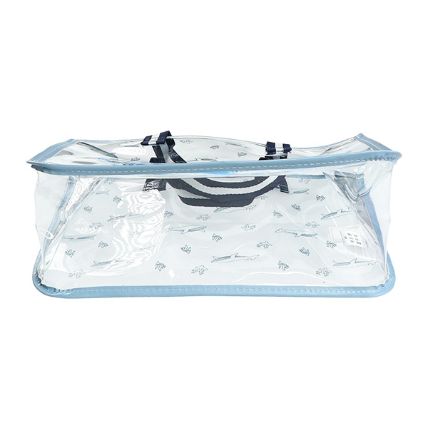 スパンコール入りクリアビーチバッグ（くじら）