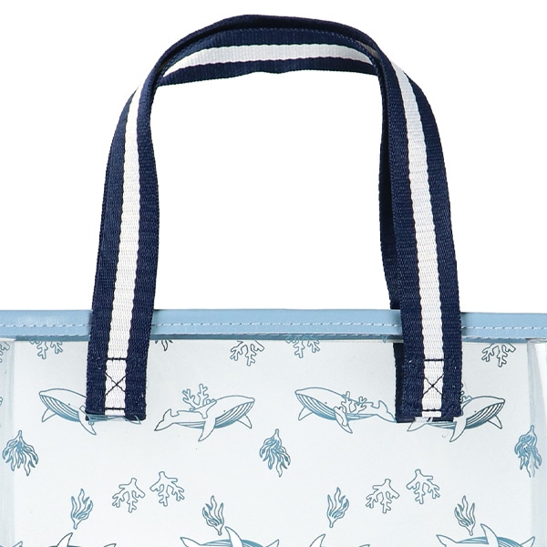 スパンコール入りクリアビーチバッグ（くじら）