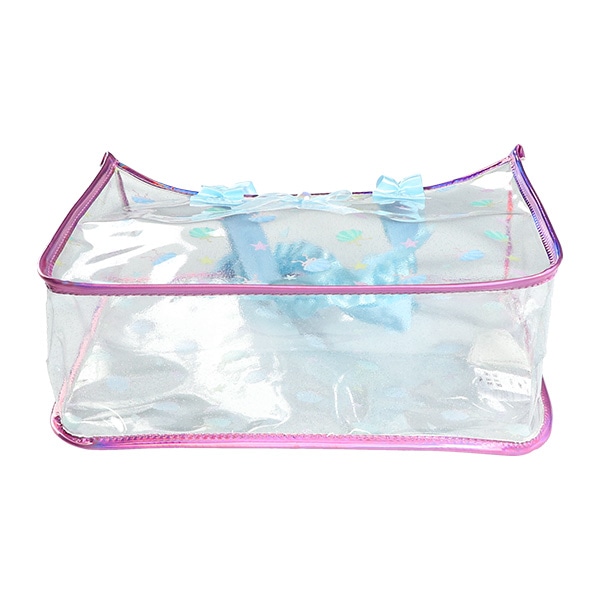 持ち手フリルクリアビーチバッグ（シェル）