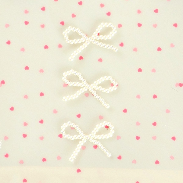 持ち手フリルビーチバッグ（パールリボン）