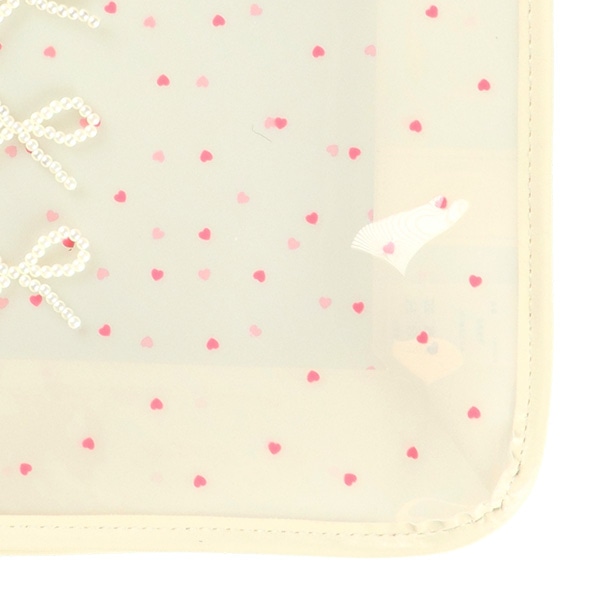 持ち手フリルビーチバッグ（パールリボン）