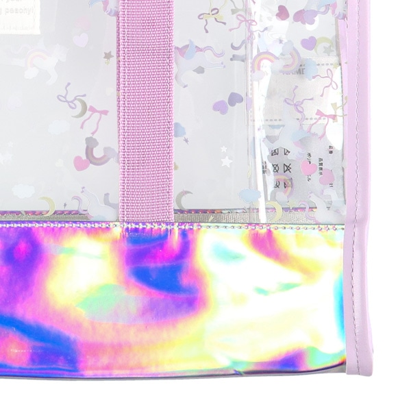 ショルダー付き角型ビーチバッグ（ユニコーン）