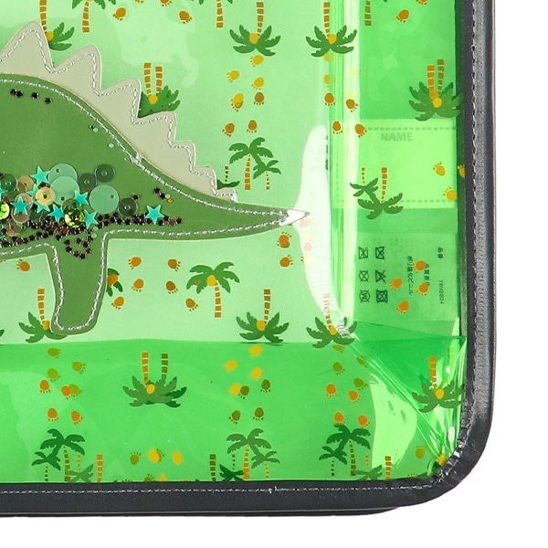 スパンコール入りクリアビーチバッグ（ステゴサウルス）