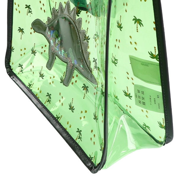 スパンコール入りクリアビーチバッグ（ステゴサウルス）