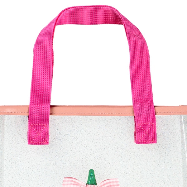 スパンコール入りクリアビーチバッグ（チェリー）