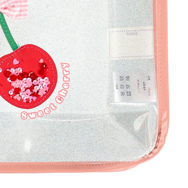 スパンコール入りクリアビーチバッグ（チェリー）