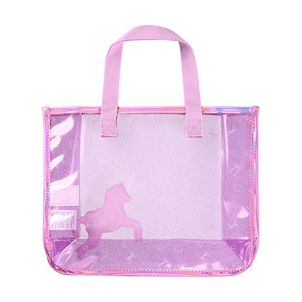 スパンコール入りクリアビーチバッグ（ユニコーン）