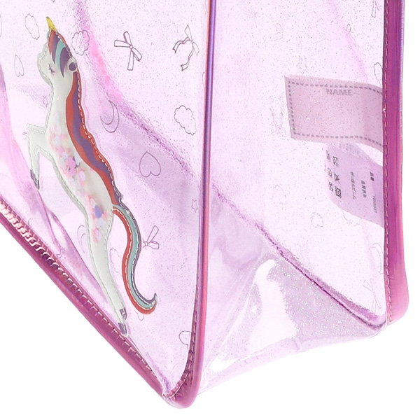 スパンコール入りクリアビーチバッグ（ユニコーン）