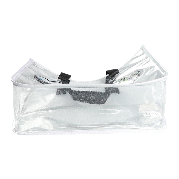 スパンコール入りクリアビーチバッグ（モノトーンハート）