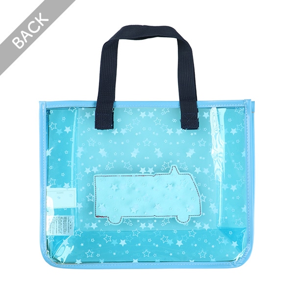 スパンコール入りクリアビーチバッグ（消防車）