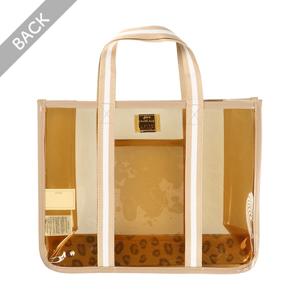 クリアビーチバッグ（ヒョウ柄使い）