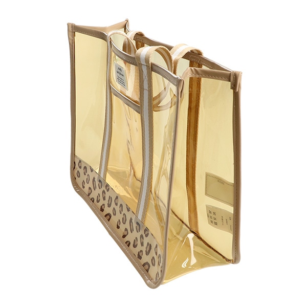 クリアビーチバッグ（ヒョウ柄使い）