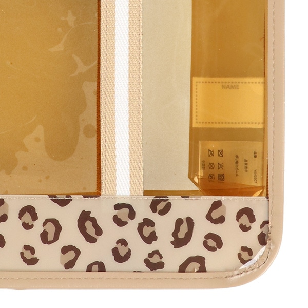 クリアビーチバッグ（ヒョウ柄使い）