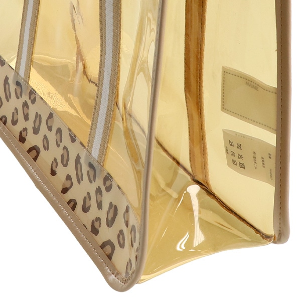 クリアビーチバッグ（ヒョウ柄使い）