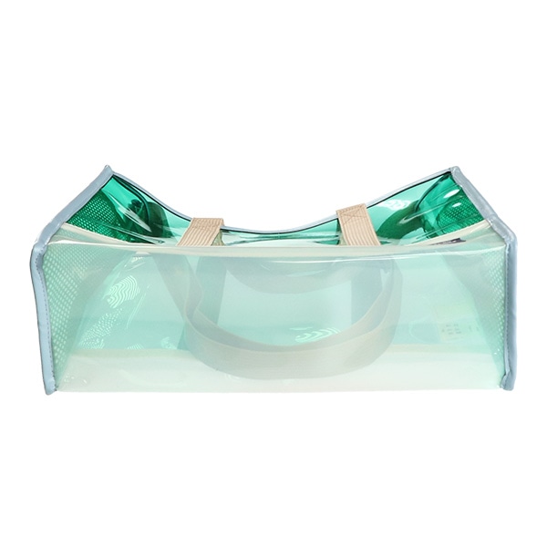 ショルダー付き角型付きビーチバッグ