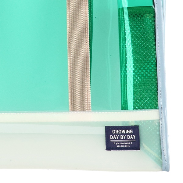 ショルダー付き角型付きビーチバッグ