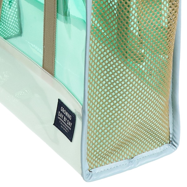 ショルダー付き角型付きビーチバッグ