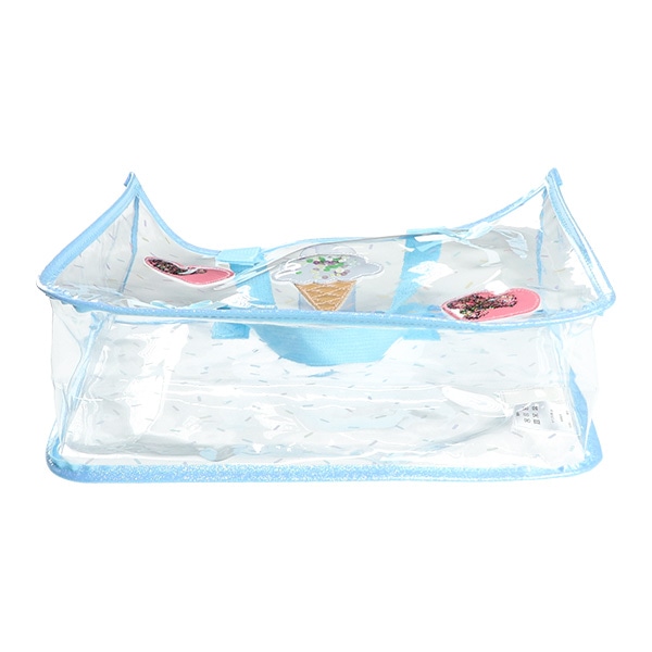 スパンコール入りクリアビーチバッグ（アイスハート）