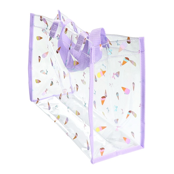 角型クリアビーチバッグ（アイスリボン）