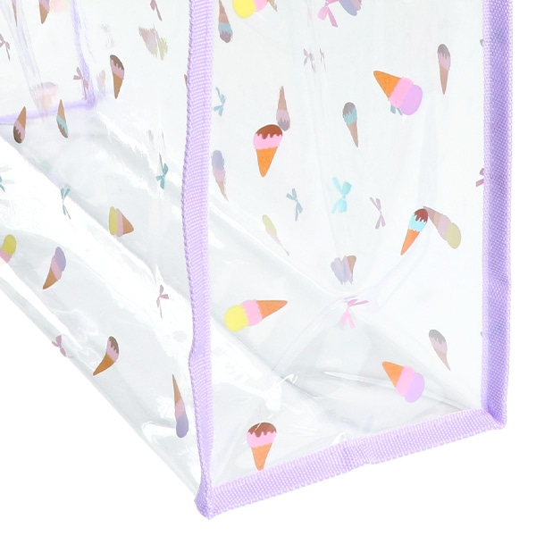 角型クリアビーチバッグ（アイスリボン）