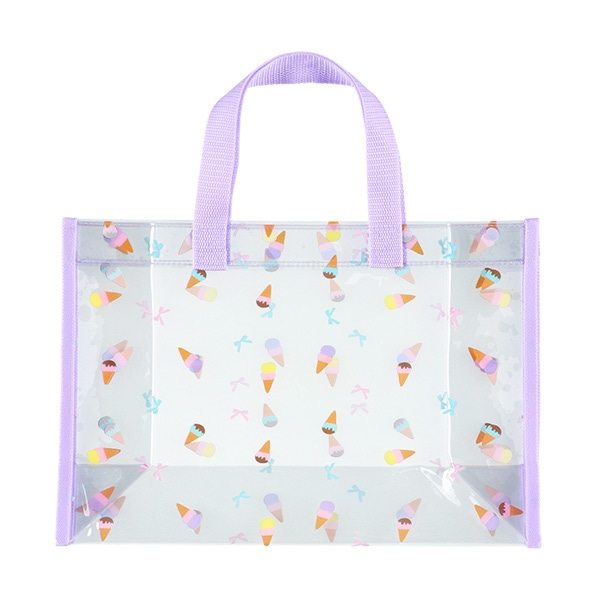 角型クリアビーチバッグ（アイスリボン）