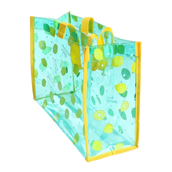 角型クリアビーチバッグ（レモンドット）