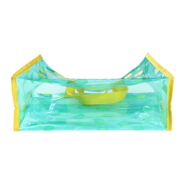 角型クリアビーチバッグ（レモンドット）