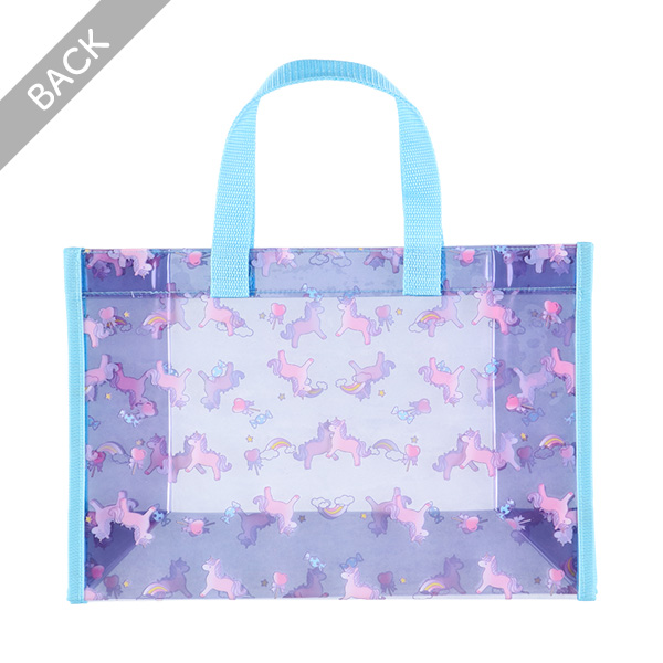 角型クリアビーチバッグ（ユニコーン）