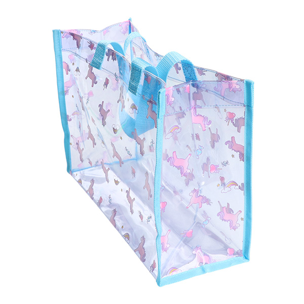 角型クリアビーチバッグ（ユニコーン）