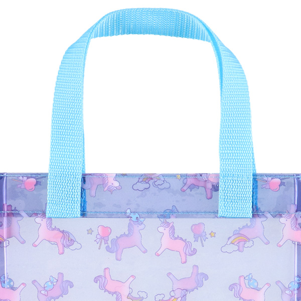 角型クリアビーチバッグ（ユニコーン）
