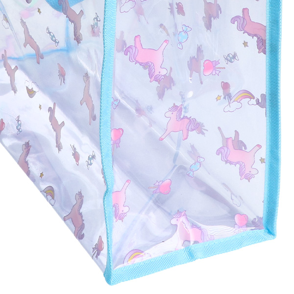 角型クリアビーチバッグ（ユニコーン）