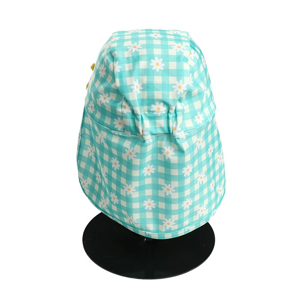 日よけ付きアクアキャップ（チェック・花）