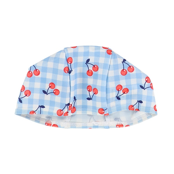 スイムキャップ（チェック・チェリー）