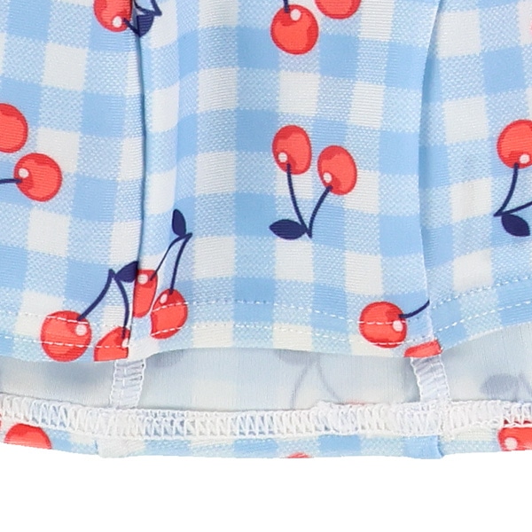 スイムキャップ（チェック・チェリー）