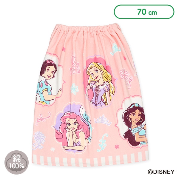 70cm丈巻きタオル（ディズニープリンセス）