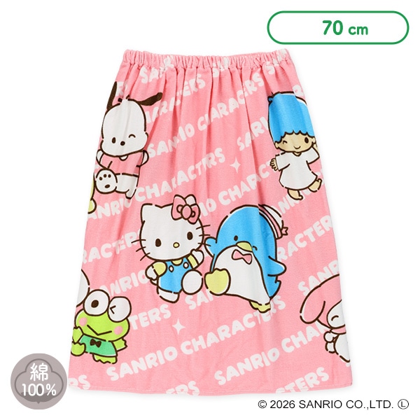 70cm丈巻きタオル（サンリオキャラクターズ）