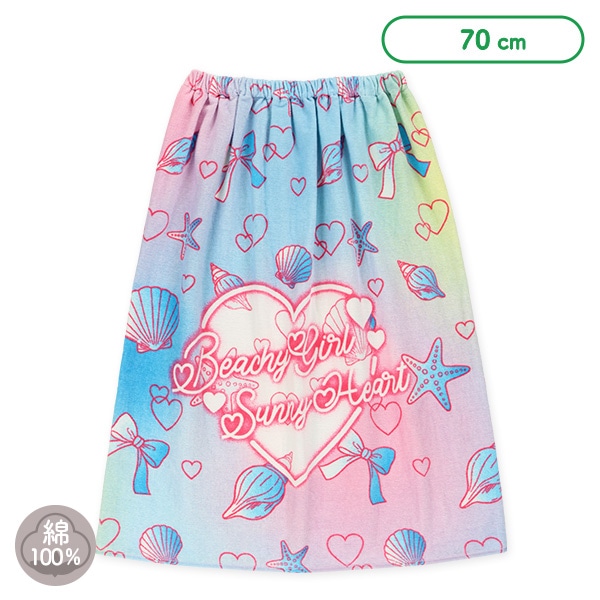 70cm丈巻きタオル（マリンハート）