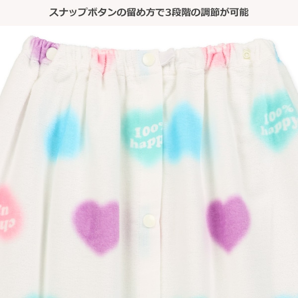 70cm丈巻きタオル（滲みハート）