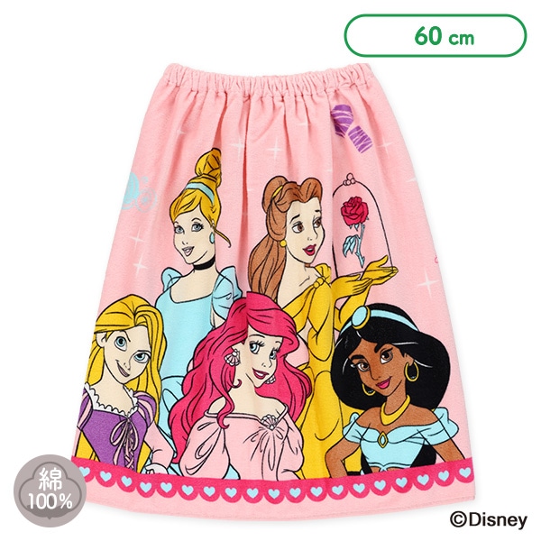 60cm丈巻きタオル（ディズニープリンセス）
