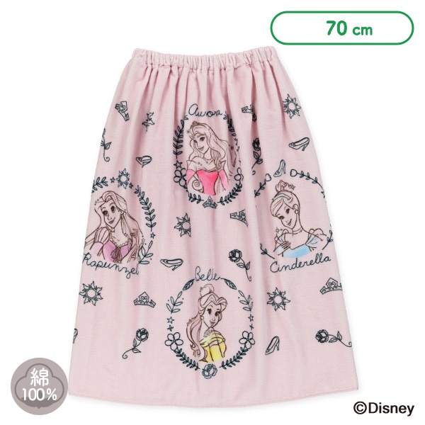 70cm丈巻きタオル（ディズニープリンセス）