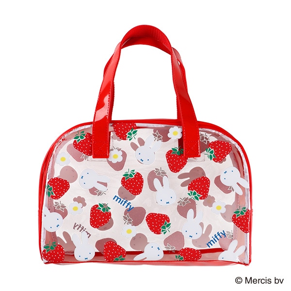 ボストン型ビーチバッグ（ミッフィー・いちご）