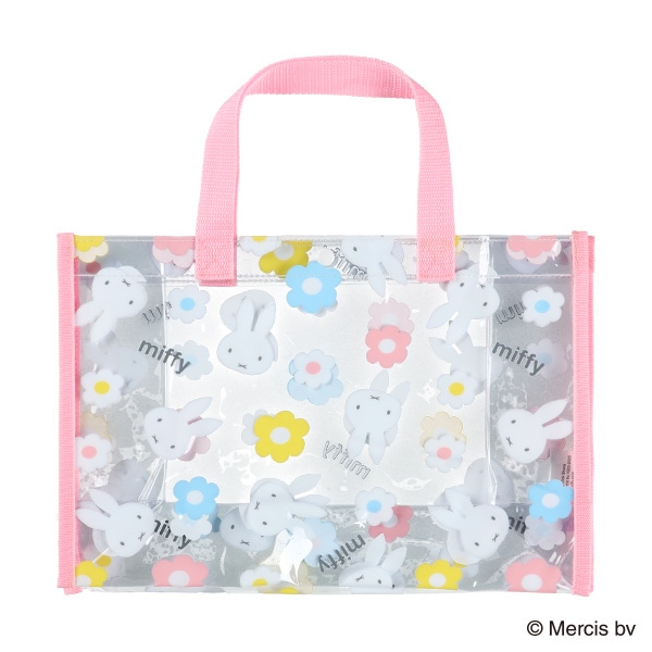 角型ビーチバッグ（ミッフィー・花）