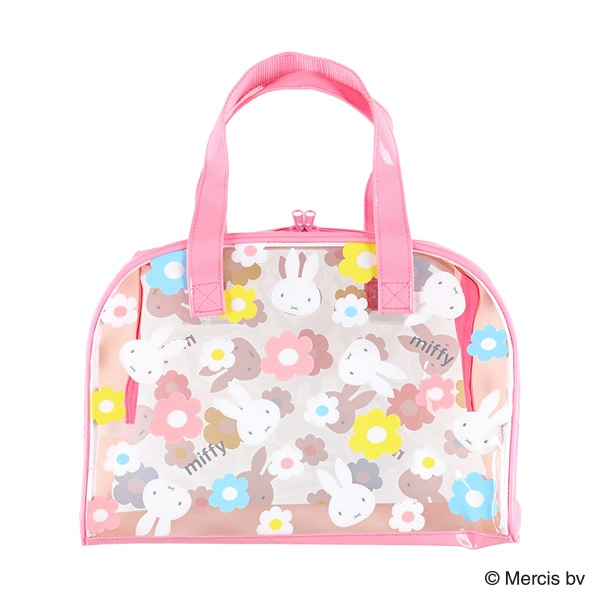 ボストン型ビーチバッグ（ミッフィー・花）