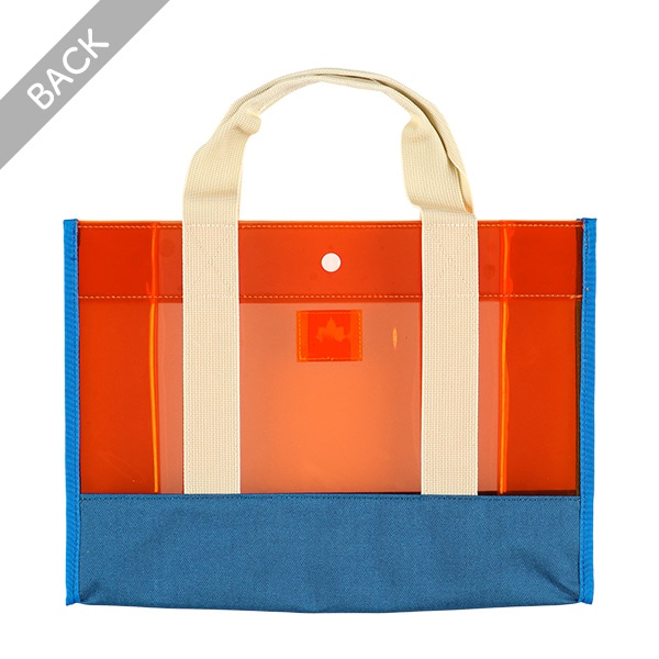 LOGOS PARK）配色クリアトートビーチバッグ