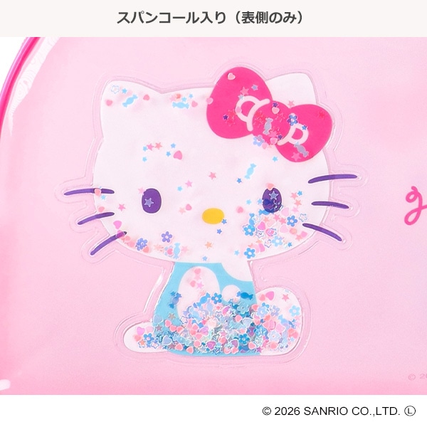 スパンコール入りボストン型ビーチバッグ（ハローキティ）