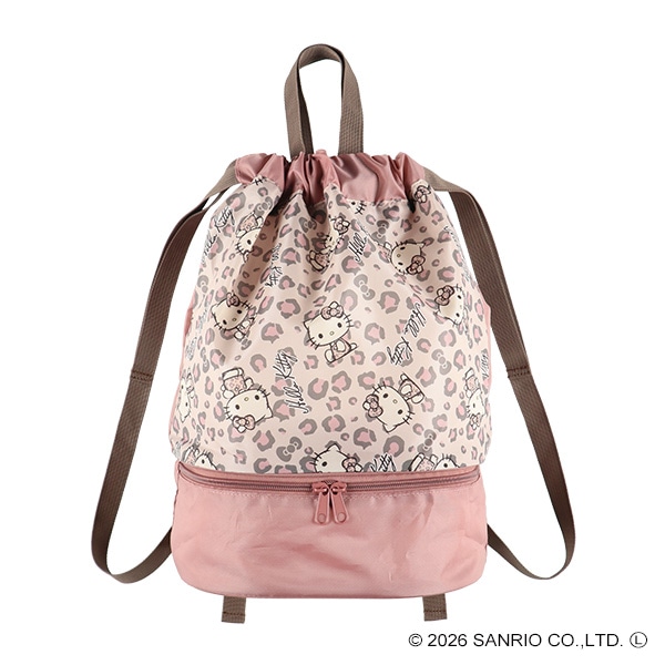ビーチボンサック（ハローキティ・ヒョウ柄）