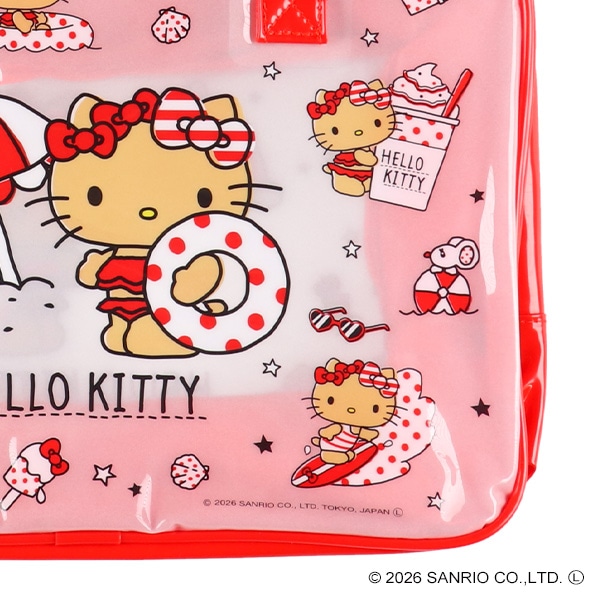 縫製ボストン型ビーチバック（ハローキティ）