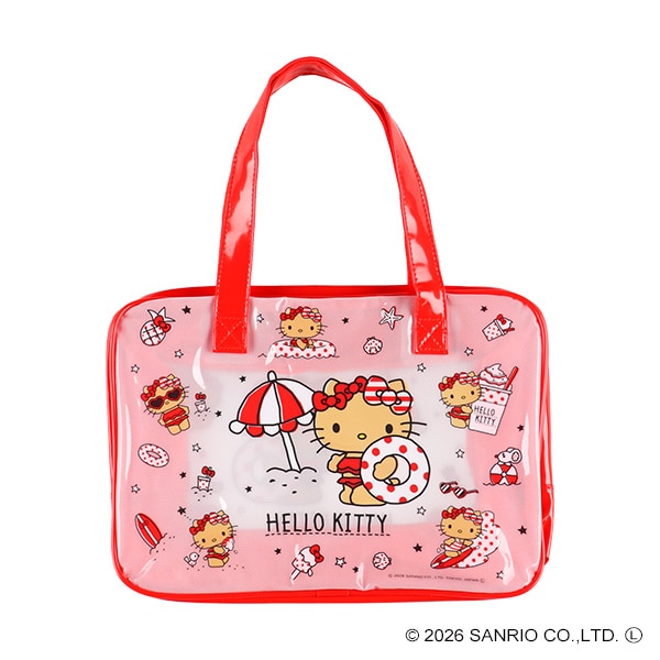 縫製ボストン型ビーチバック（ハローキティ）