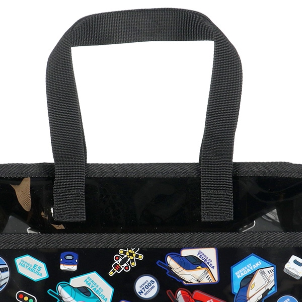 ショルダー付きボストン型ビーチバッグ（新幹線）