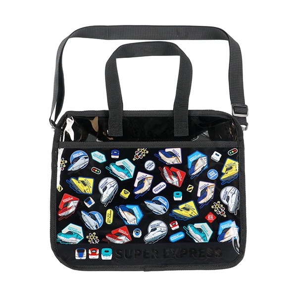 ショルダー付きボストン型ビーチバッグ（新幹線）